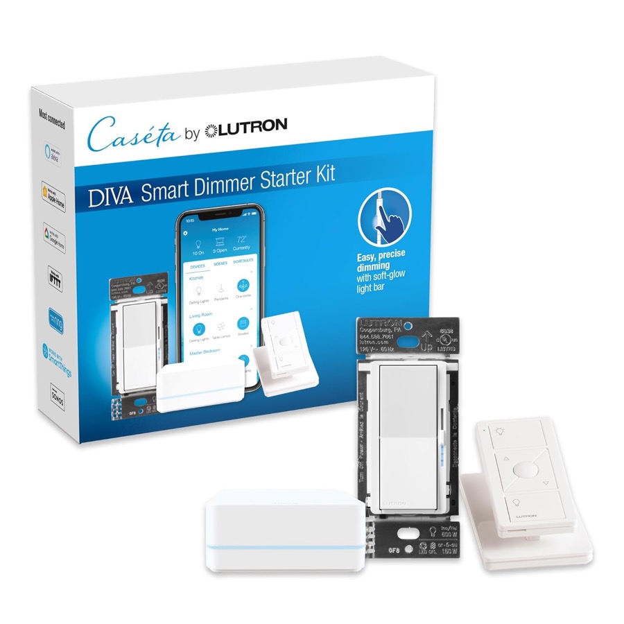 Lutron Caséta Diva smart dimmer starter kit